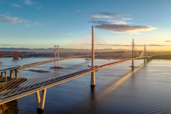 Queensferry Crossing An aerial view of the Queensferry Crossing.