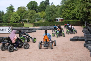 Craigtoun Park A group of children on go-karts.